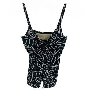 MIRACLESUIT Size 10 Tankini TOP Swim SLIMMING  underwire BRA Black Twist Front